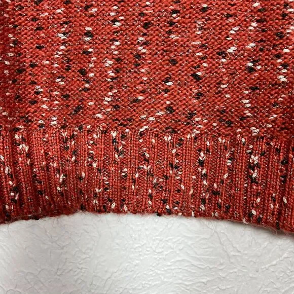 Anthropologie John + Jenn Women's XS Apple Blossom Red Marled Cropped Sweater - Picture 6 of 11